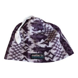 Mattie Bs Colorado Originals Beanie With Tassel Purple Beige Polyester Winter